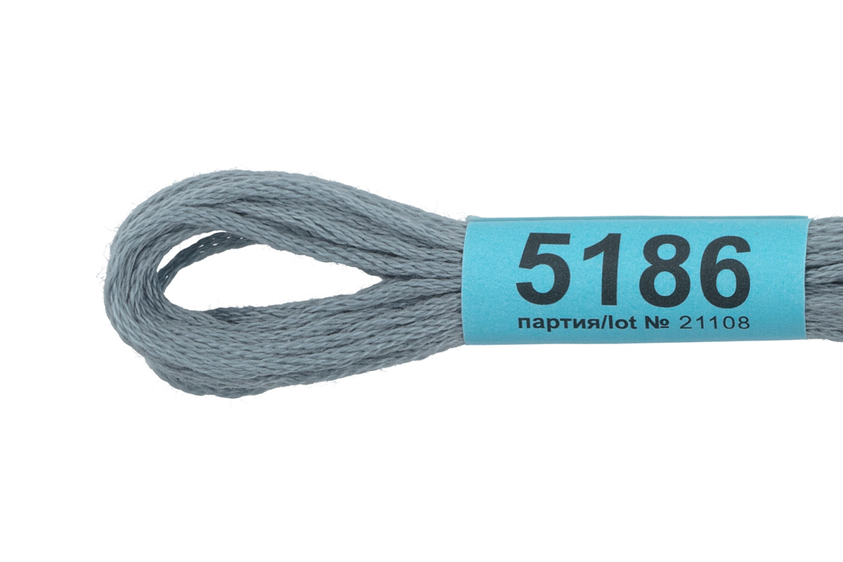 Мулине "Гамма" цв.5186 серый
