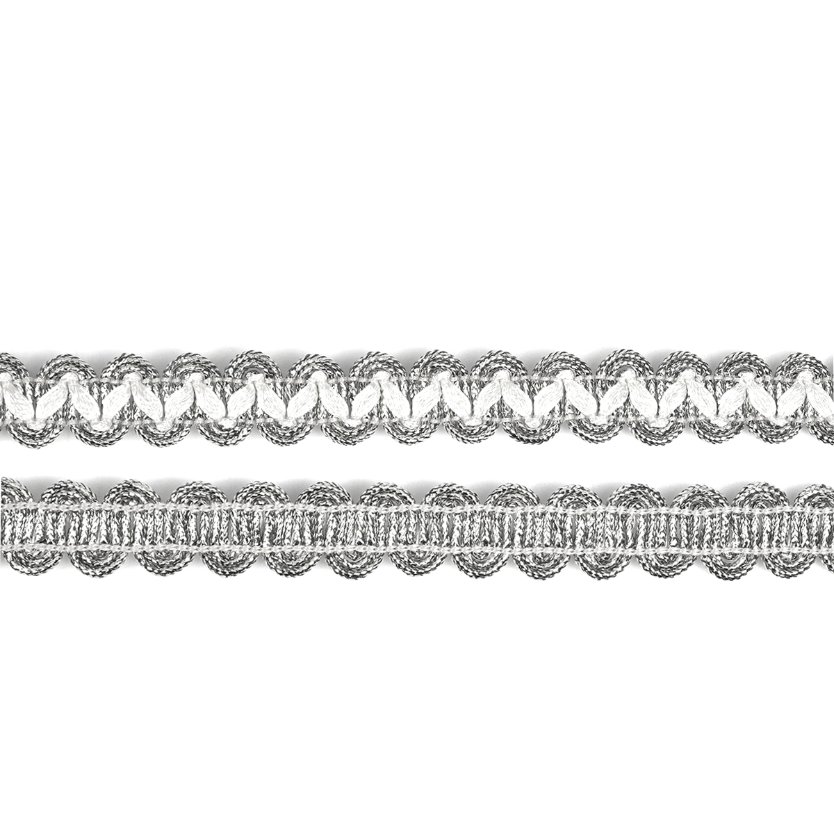 Тесьма металлизированная  13мм TBY 13-14061 цв.серебро