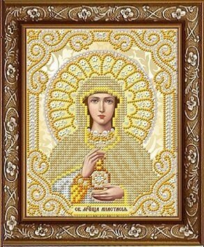 Рисунок на ткани бисером "Благовест" ЖС-5021 Святая Анастасия в жемчуге и золоте