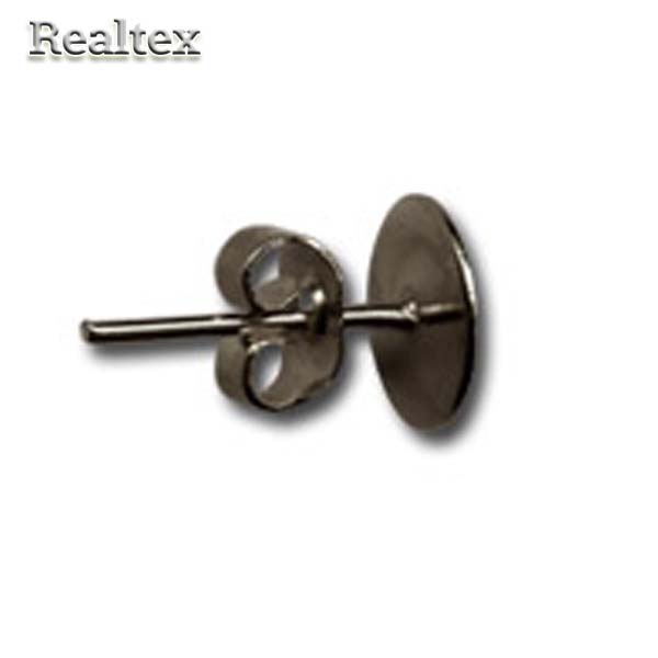 Швензы для серег "гвоздики" "Zlatka" DC-072/10 цв.03 черный никель 