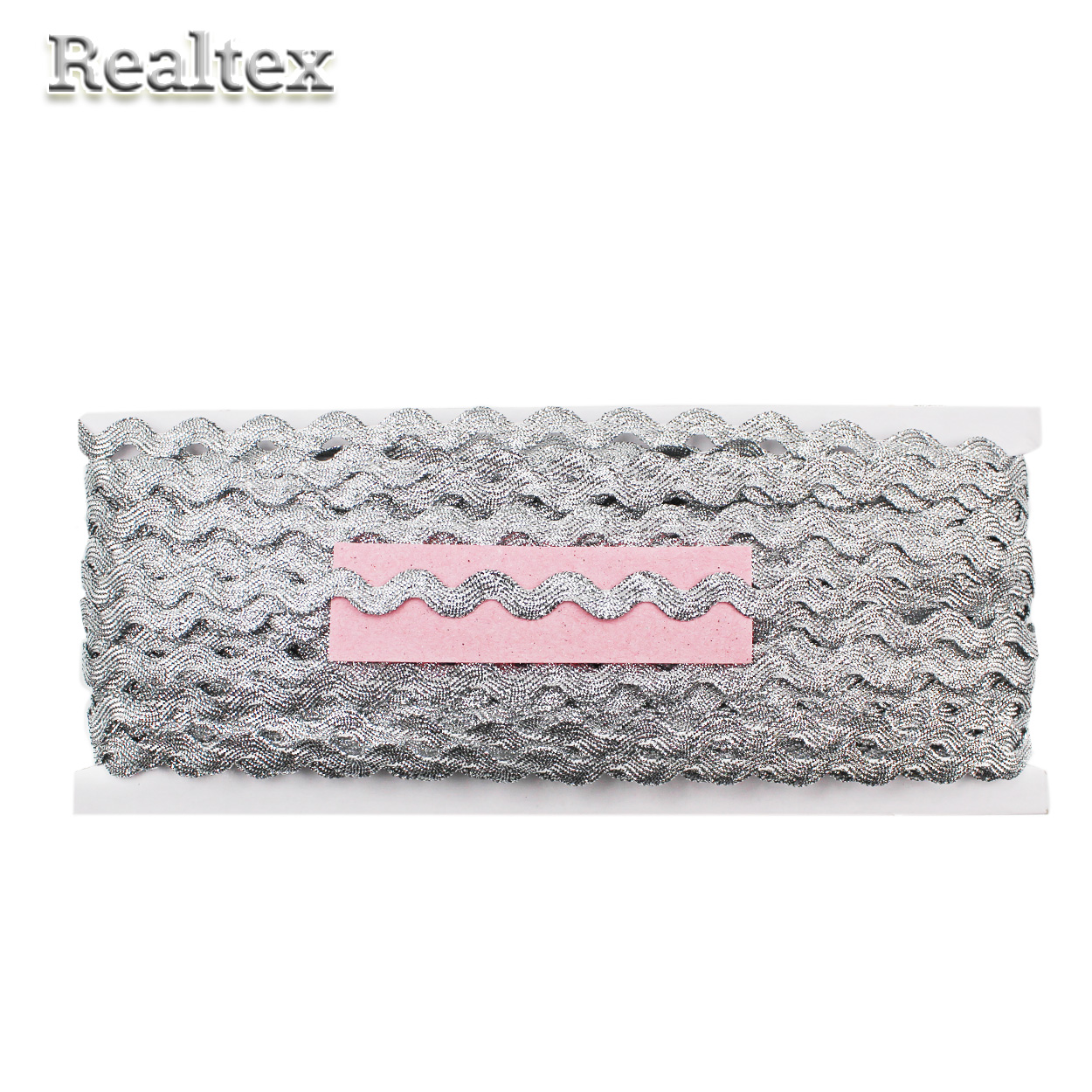 Тесьма Realtex "Вьюнчик" 5мм цв.JN089 серебро