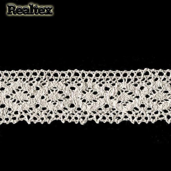 Кружево вязаное  40мм 40.01.142 (25м) цв.04 лен