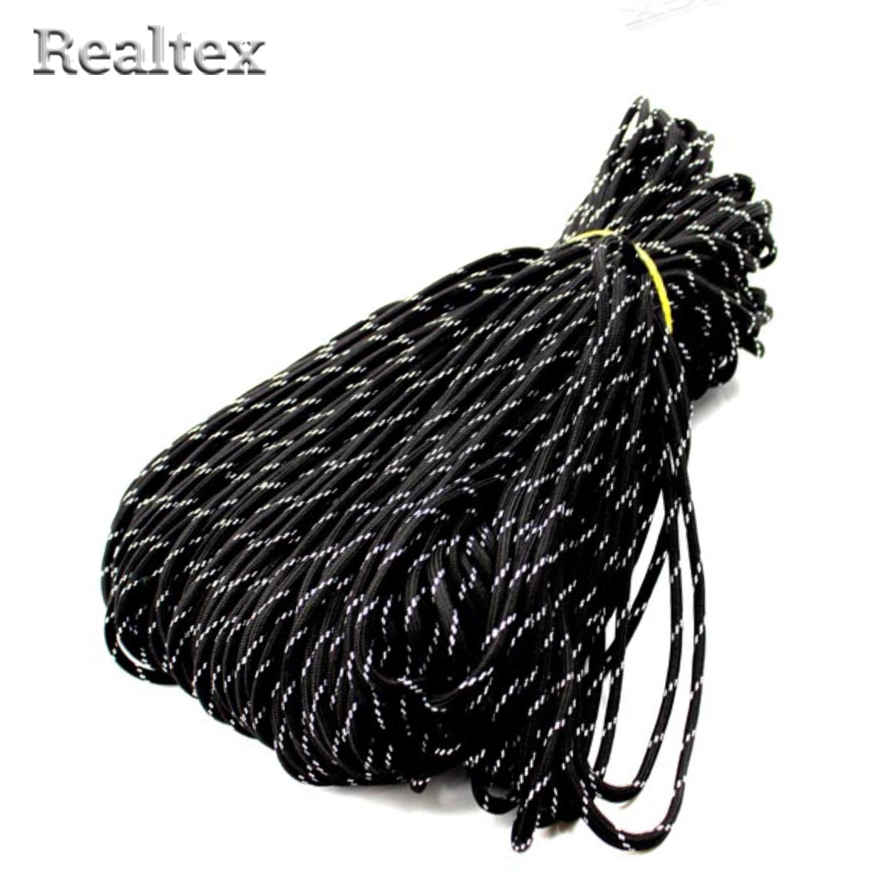 Шнур курточный Realtex 5мм цв.черный/белый