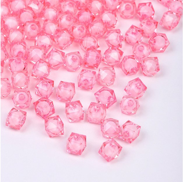 Бусины акриловые 3246 10мм (100гр) цв.02 розовый