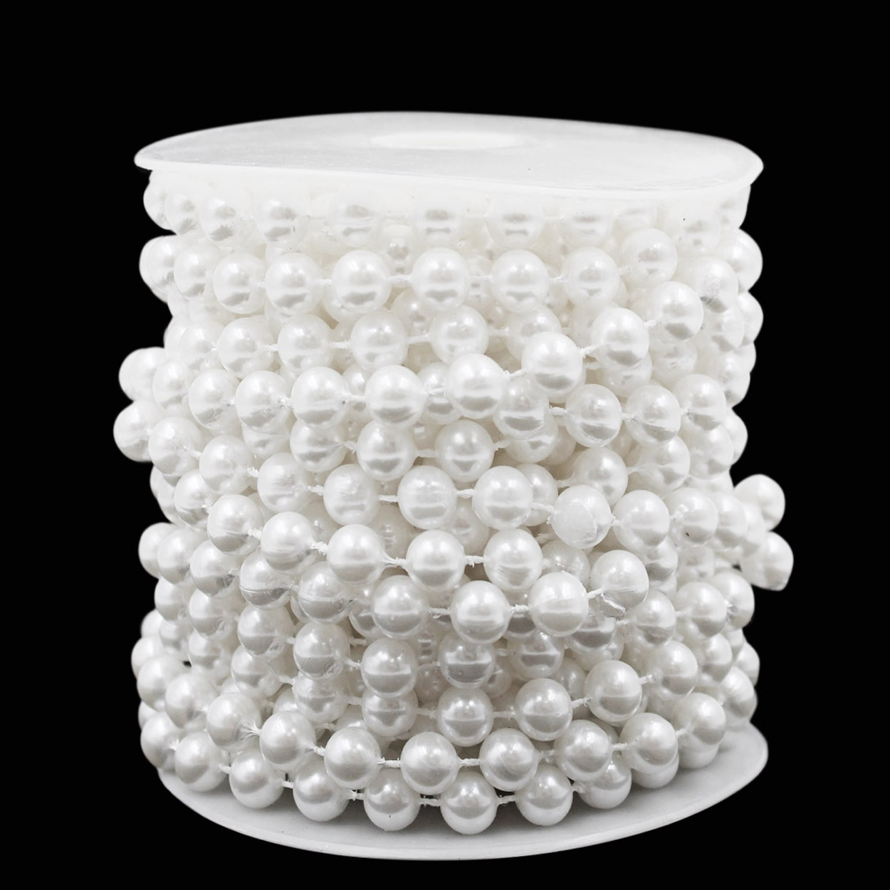 Бусины тесьма Realtex 10мм цв.белый