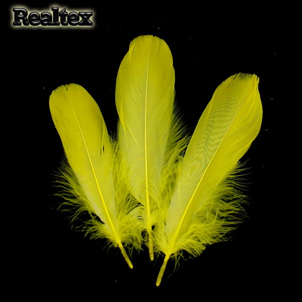 Перо Реалтекс Гусиное 13-18 см цв.желтый