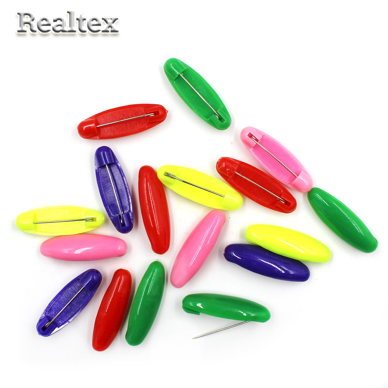 Булавки для постельного белья Realtex (50шт) цв.ассорти