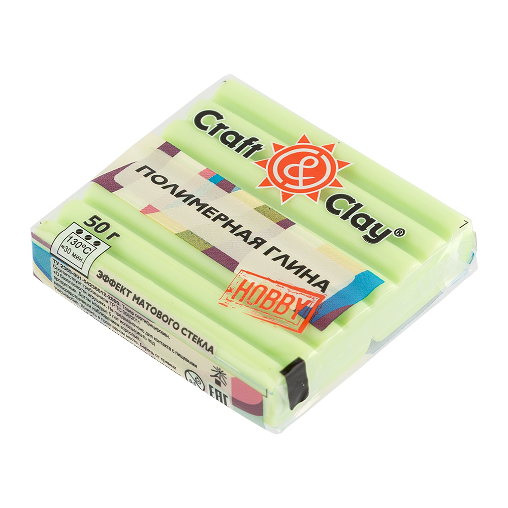 Полимерная глина с эффектом матового стекла CCH "Craft&Clay" цв.1405 весенний бутон