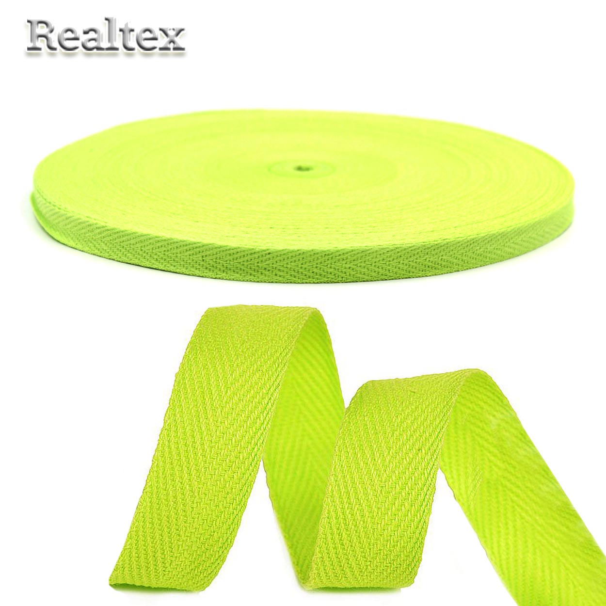 Тесьма киперная 10мм TBY.CT106445 хлопок 2.5г/м цв.6445 салатовый