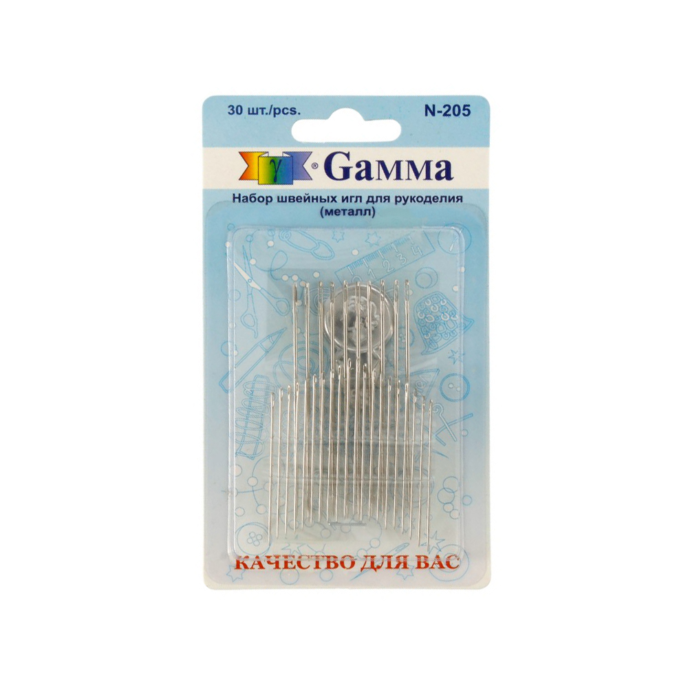 Иглы N-210 для шитья №5/0-1/0 "Гамма"