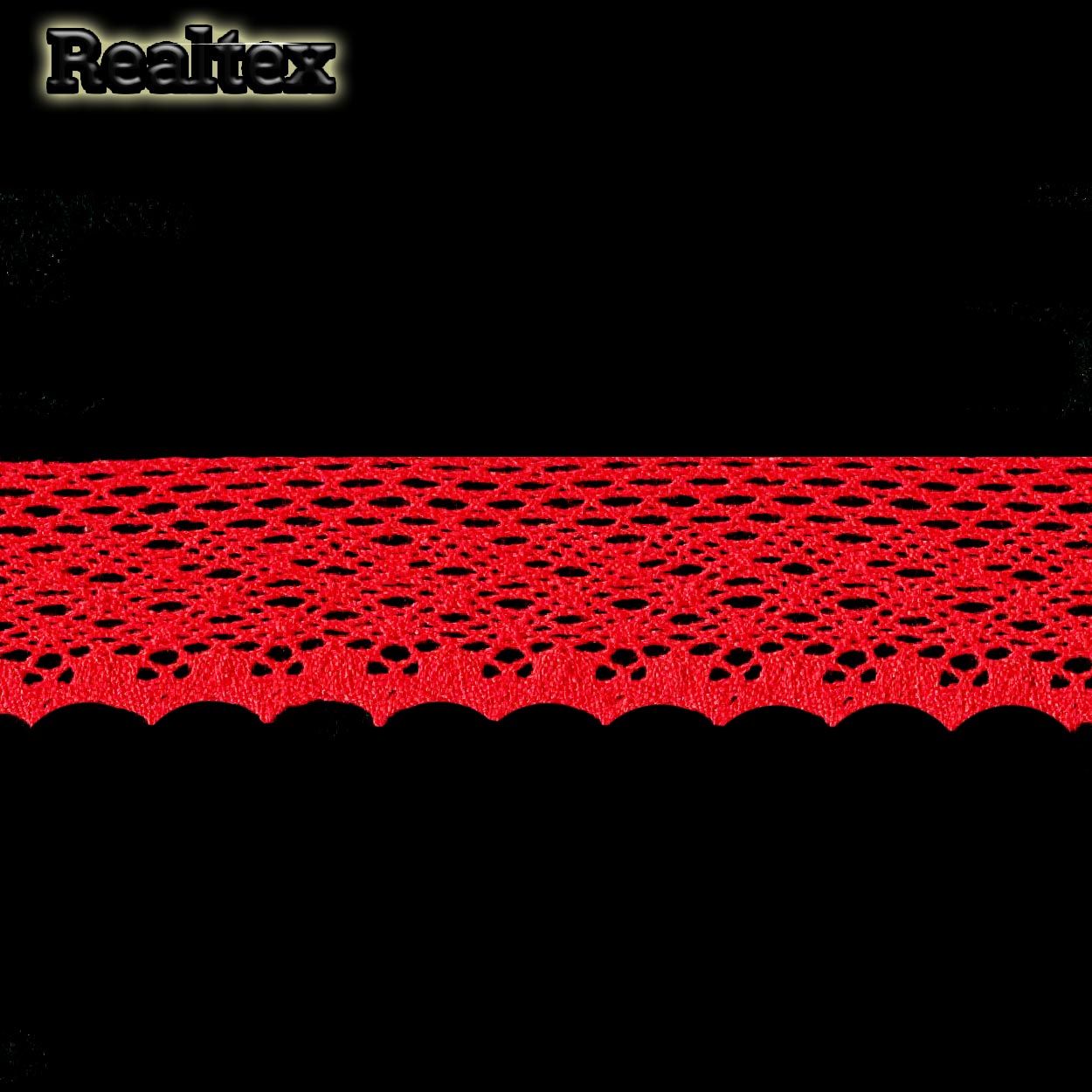 Кружево вязаное  55мм 55.01.180 цв.16 красный