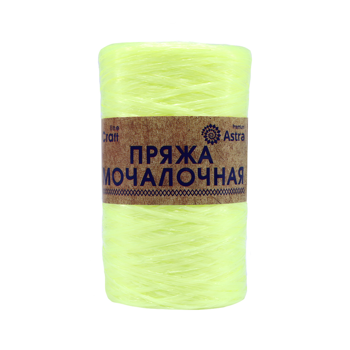 Пряжа Astra Premium 'Мочалочная" 200м (50гр) цв.лимонный