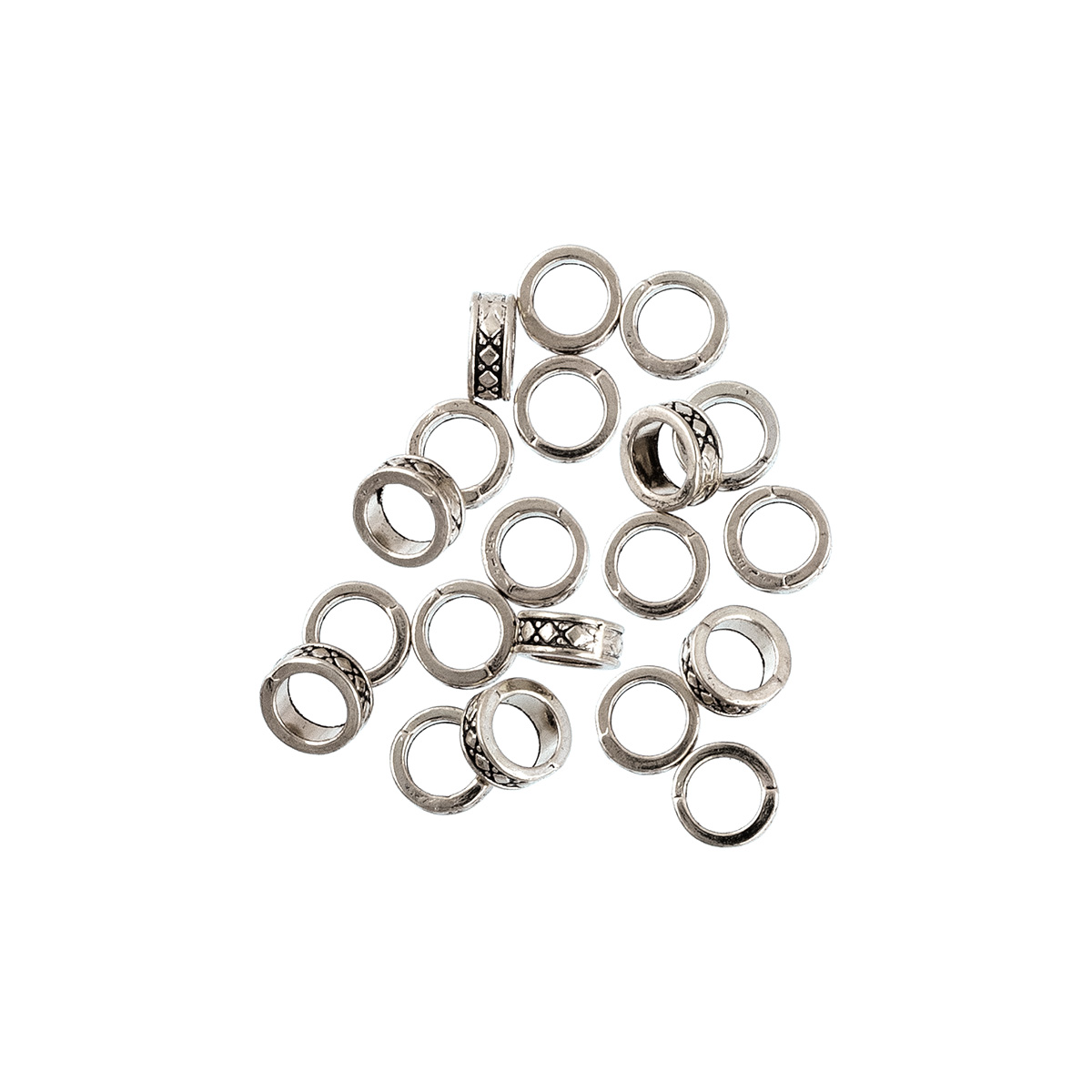 Рондель для бус "Zlatka" MRR-08 цв.01 античное серебро  