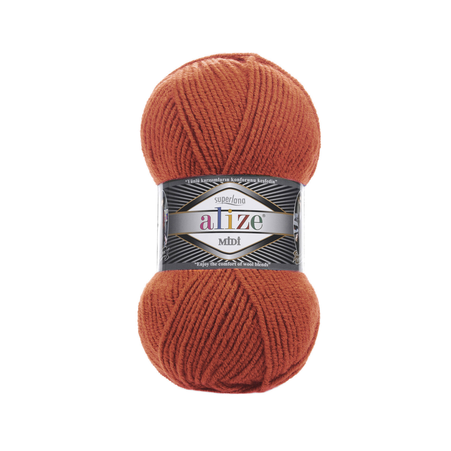 Пряжа Alize "Super Lana Midi" (100гр) цв.456 охра