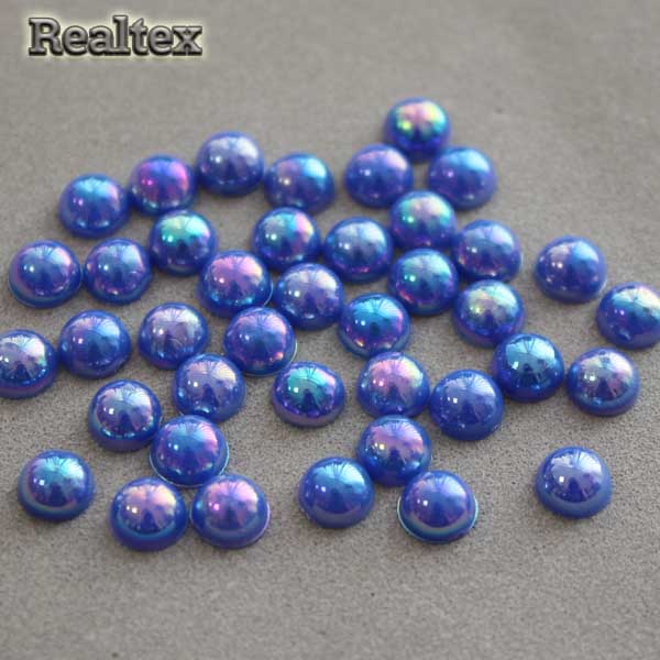 Полу-бусы Realtex  8мм (250гр) цв.АВ электрик 