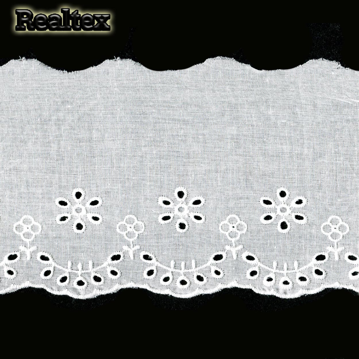 Шитье 120мм TBY 2661C х/б цв.01 белый 