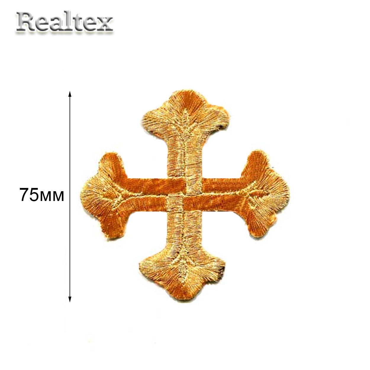 Термоаппликации Реалтекс R-3580 "Крест" цв.золото