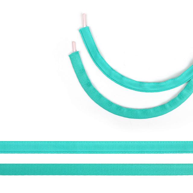 Тесьма бельевая для косточек (тоннельная) полиэстер 63124 10мм (50м) цв.A2207 бирюзовый