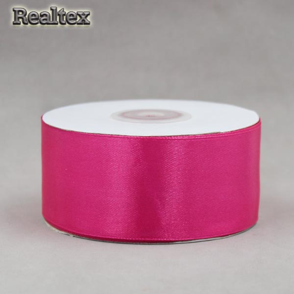 Лента атласная 38мм Realtex (32.9м) цв.167 малиновый