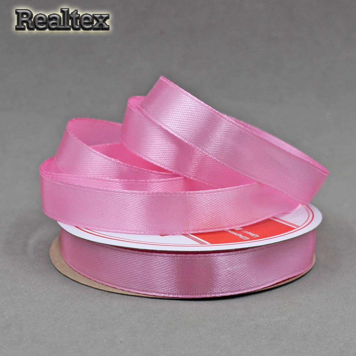 Лента атласная 12мм Realtex (27,4м) цв.071 розовый