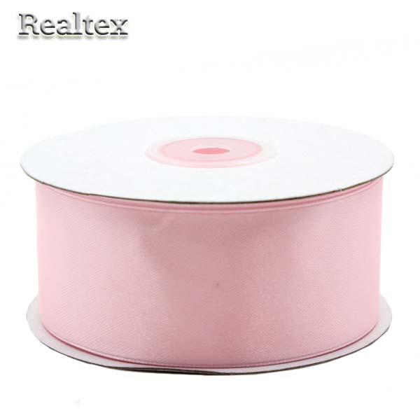 Лента атласная 38мм Realtex (32.9м) цв.106 бл.розовый