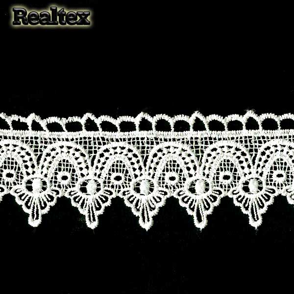 Кружево  гипюр  Realtex  60мм R-11759 цв.молочный  