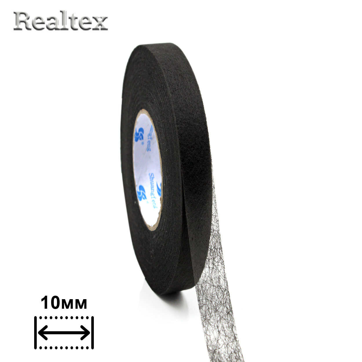  Паутинка  10мм Realtex (64м) цв.черный 