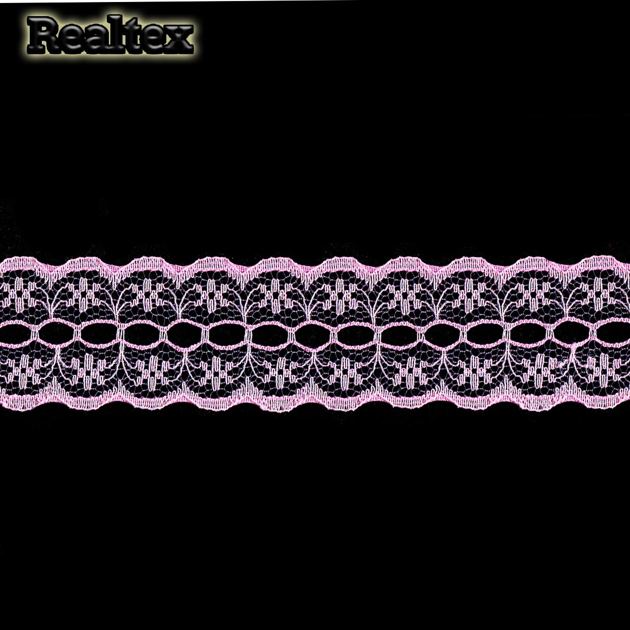 Кружево капроновое  28мм TBY 1670 (27,4м) цв.09 св.розовый