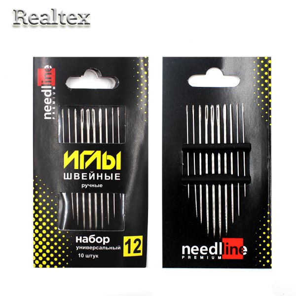 Набор игл швейных ручных ИЗ-200927 никелированных ассорти универсальный №12 (10 игл) 