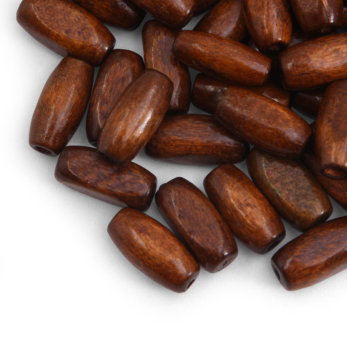 Бусины деревянные WDB 0013 овальные цв.кофейный   