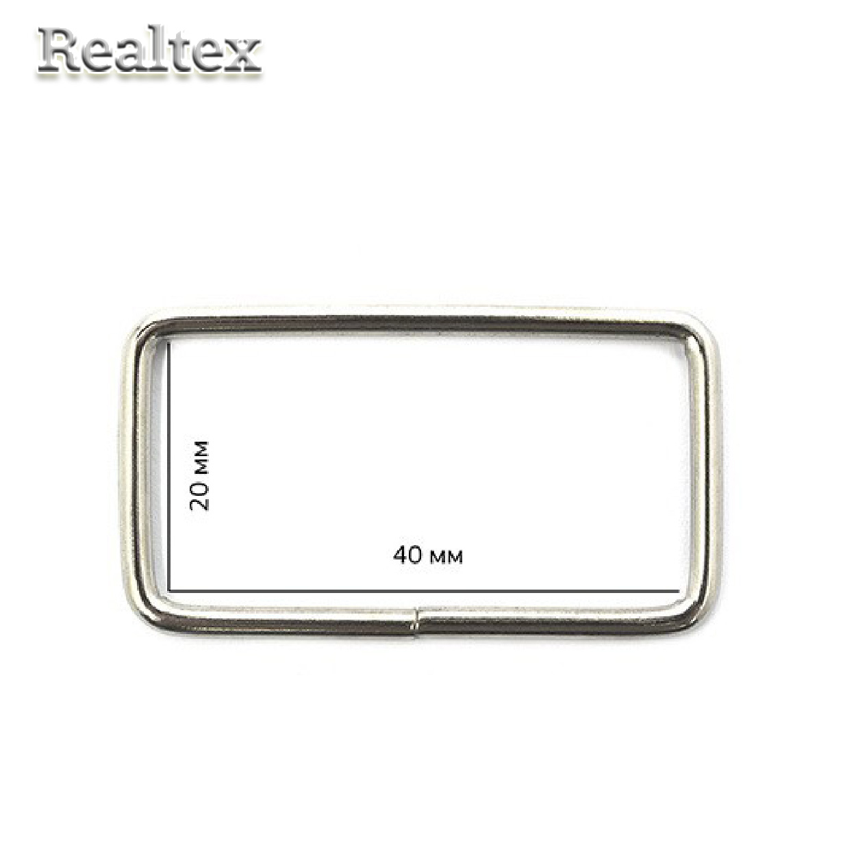 Рамка металлическая TSW 40х20х2,5мм цв.никель 