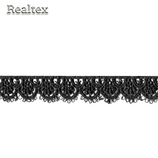 Кружево  гипюр  Realtex  18мм LF-190/CS091 цв.черный  