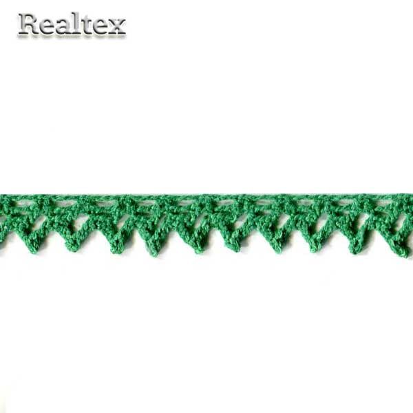 Кружево вязаное  13мм 13.01.108 цв.31 зеленый