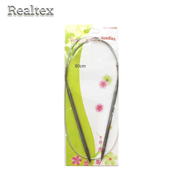 Спицы металл круговые на тросике Realtex 80см № 4,0 (10шт) 