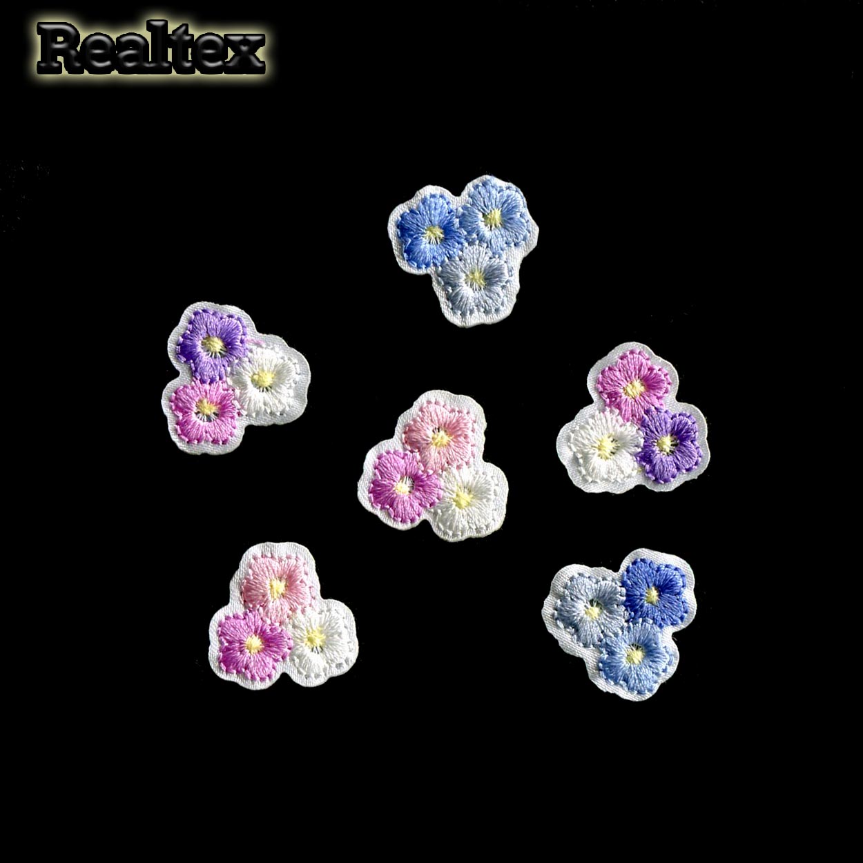  Термоаппликации Realtex H-0839 "Цветы" цв.ассорти