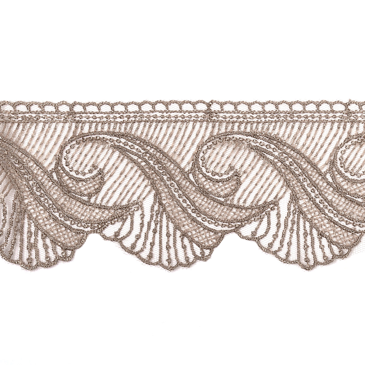 Кружево на сетке  70мм TBY 2107 (13,7м) цв.N4815 кофе