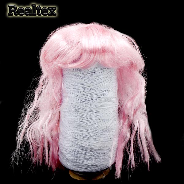 Волосы для кукол парик "Волнистый" П50 28527 цв.розовый