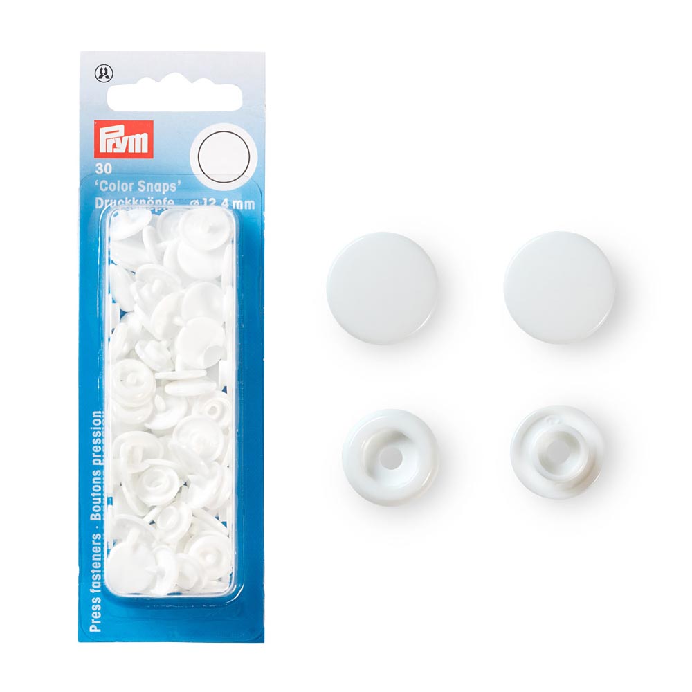 Кнопка рубашечная 12,4мм 393103 Color Snaps пластик цв.белый