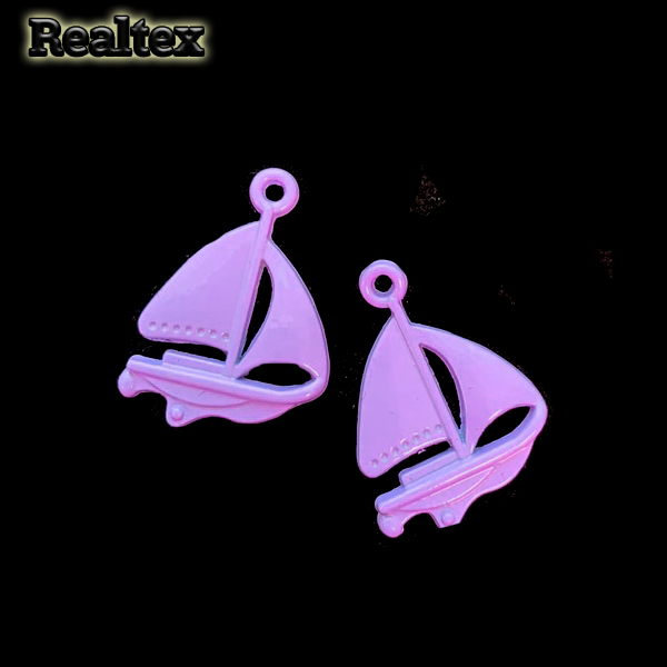Подвеска металл 4071 "Кораблик" 17*17мм (2шт) цв.сиреневый