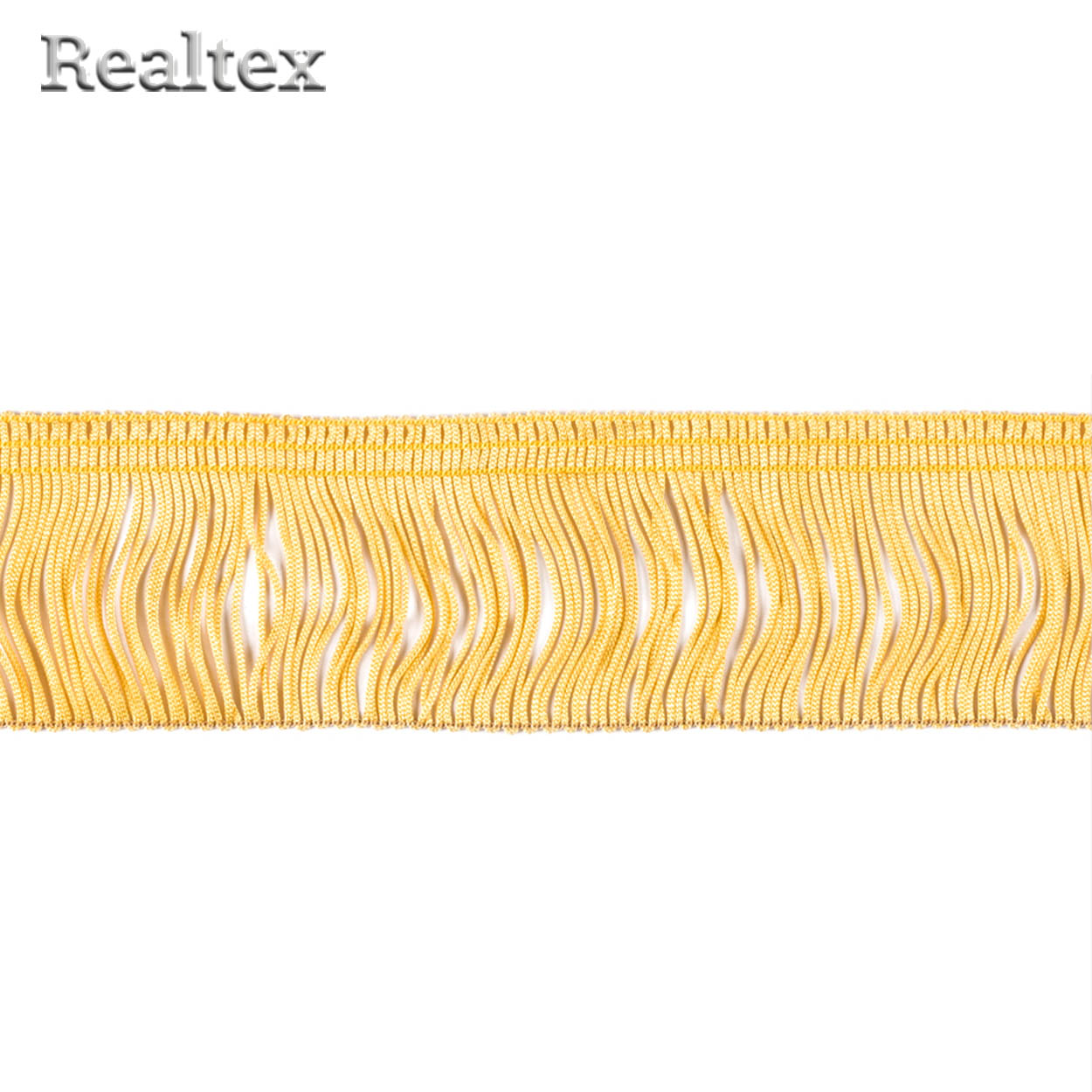 Бахрома 35мм A-06 "Gamma" (16м) цв.123 светло-золотистый