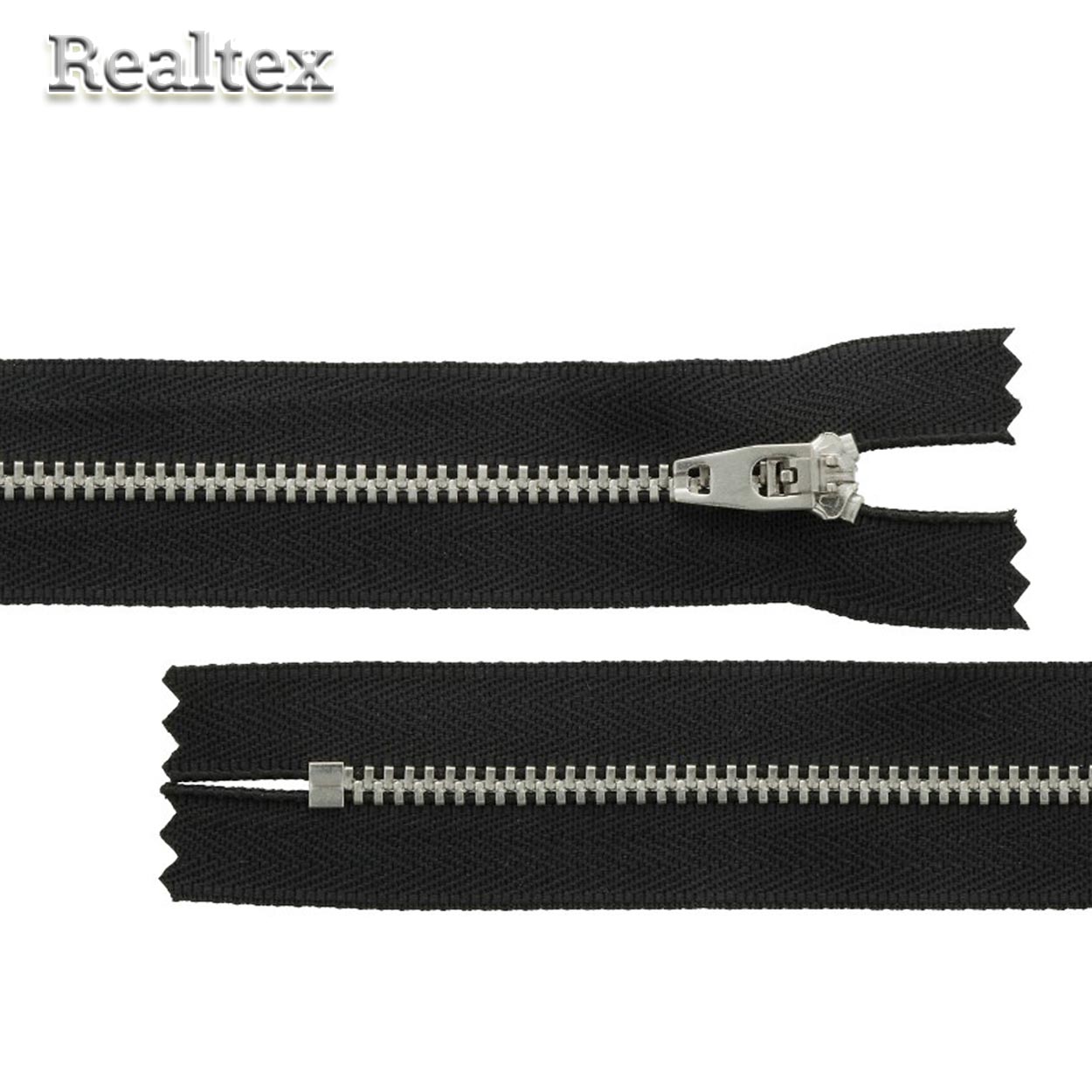 Молнии джинсовые JIN 4N никель 20см Т.4, неразъёмная №1 (10шт) цв.310 черный