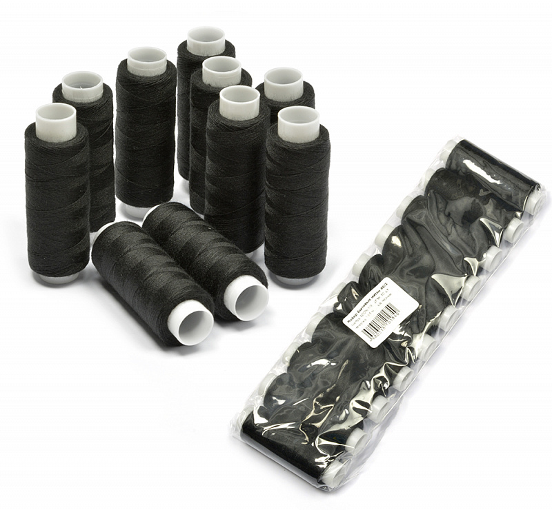 Набор ниток п/э 40/2 (10шт*183м) цв.чёрный