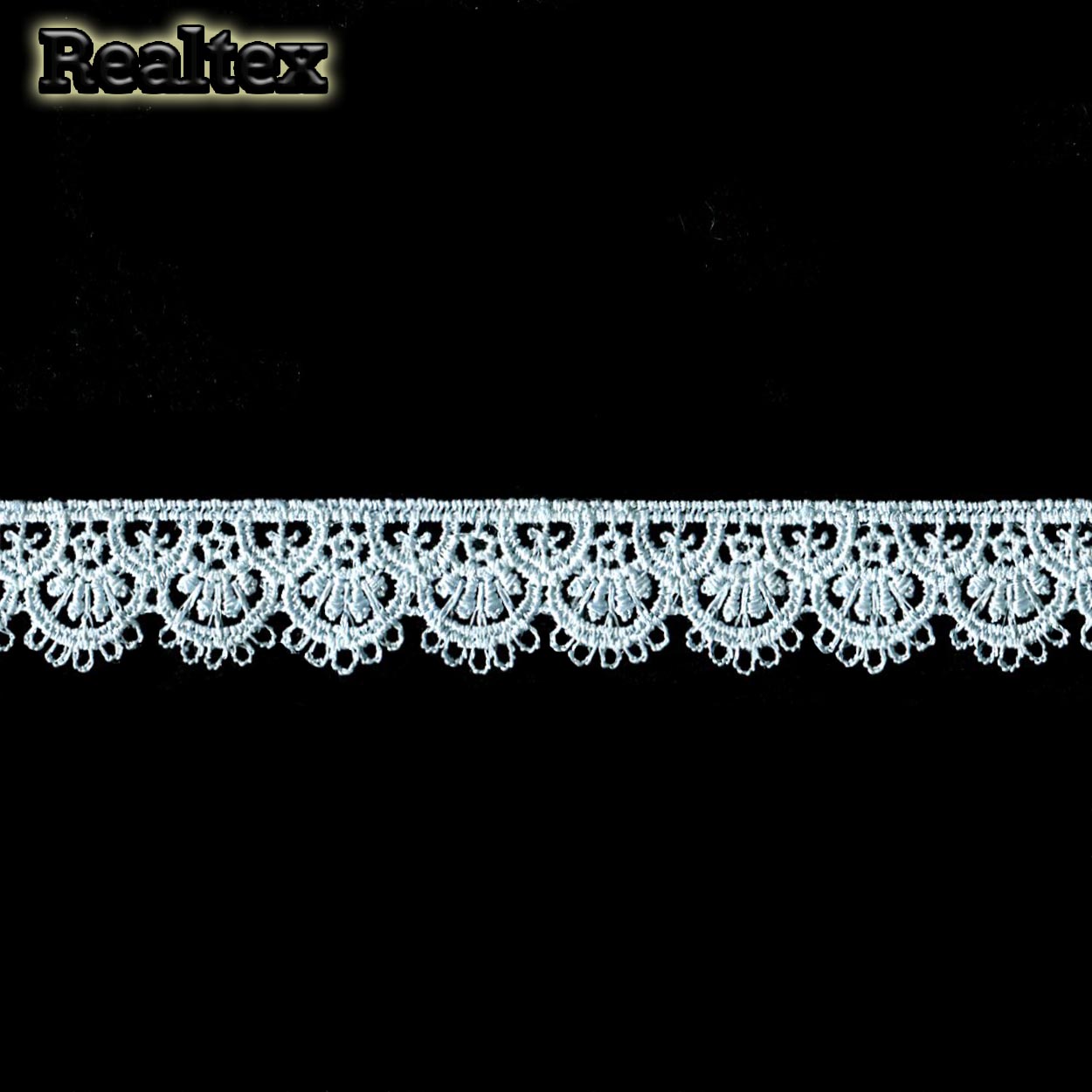 Кружево  гипюр  Realtex  18мм LF-190/CS091 цв.320 голубой