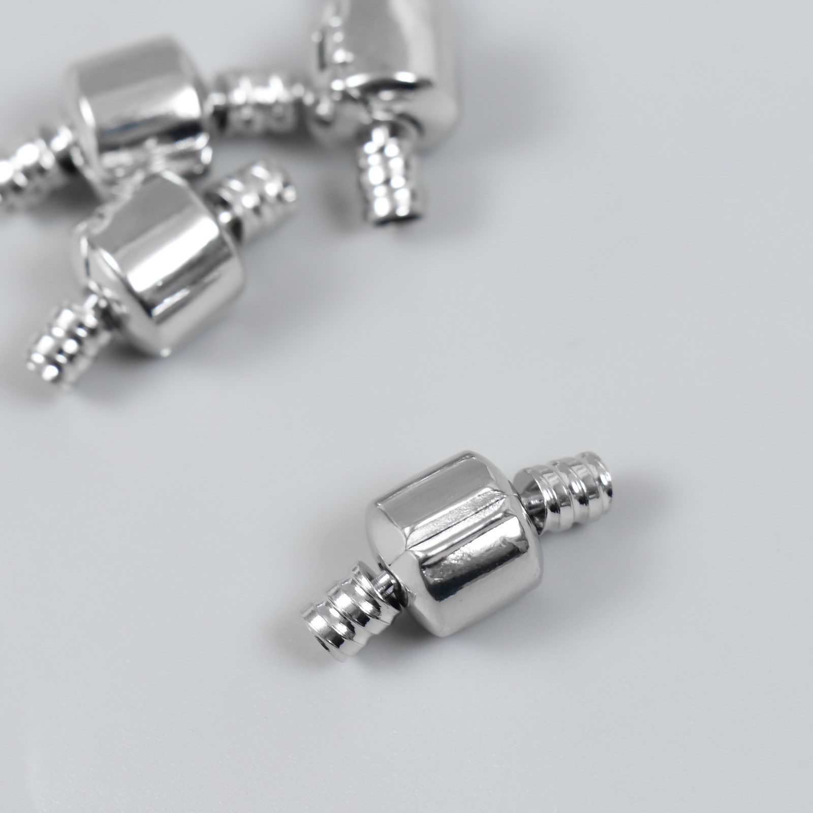 Застежка для для браслета с защёлкой 9769259 (2шт) цв.серебро