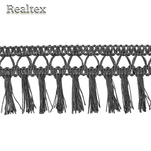 Бахрома  55мм для штор T-04 цв.580 чёрный