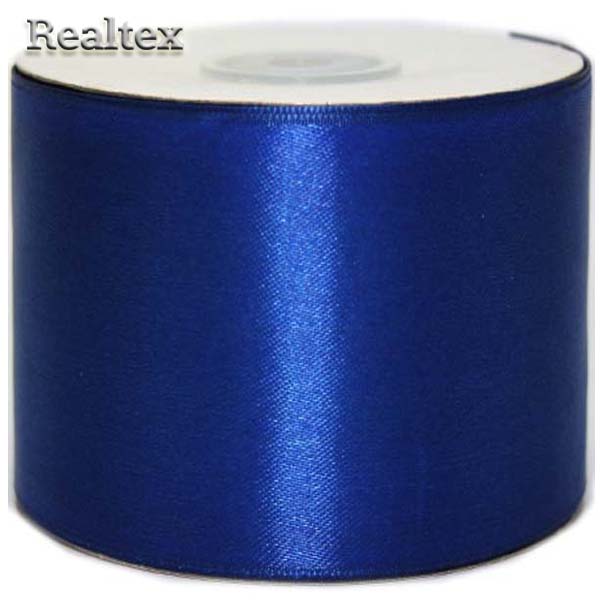 Лента атласная 75мм Realtex (32.9м) цв.3086 электрик