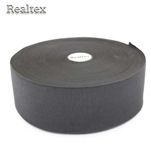 Резинка вязаная Realtex  80мм (40м) цв.черный
