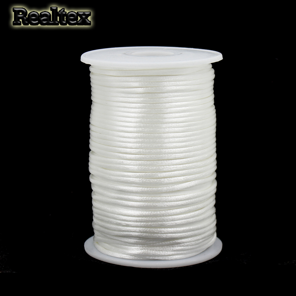 Шнур круглый атласный  Реалтекс 2мм (91.5м) цв.белый