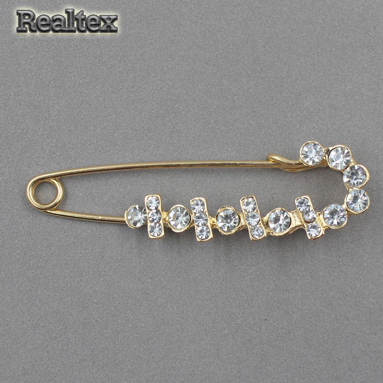 Булавки декоративные Realtex FD-017 70мм (2шт) цв.золото