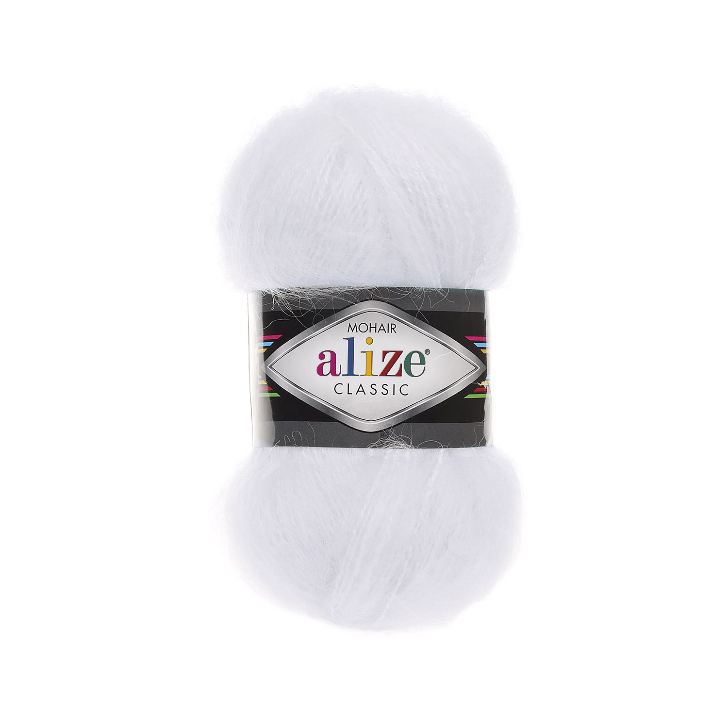 Пряжа Alize "Мохер Classic" (100гр) цв.055 белый